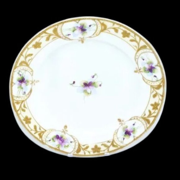 Antique Nippon Morimura Bros. Moriage Dessert Plate Hand Painted - Picture 1 of 8